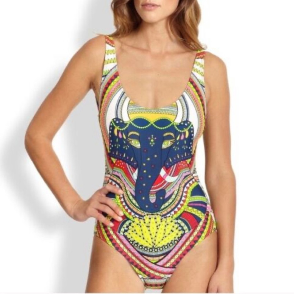 *RARE* Mara Hoffman Elephant Ganesh One Piece Swimsuit